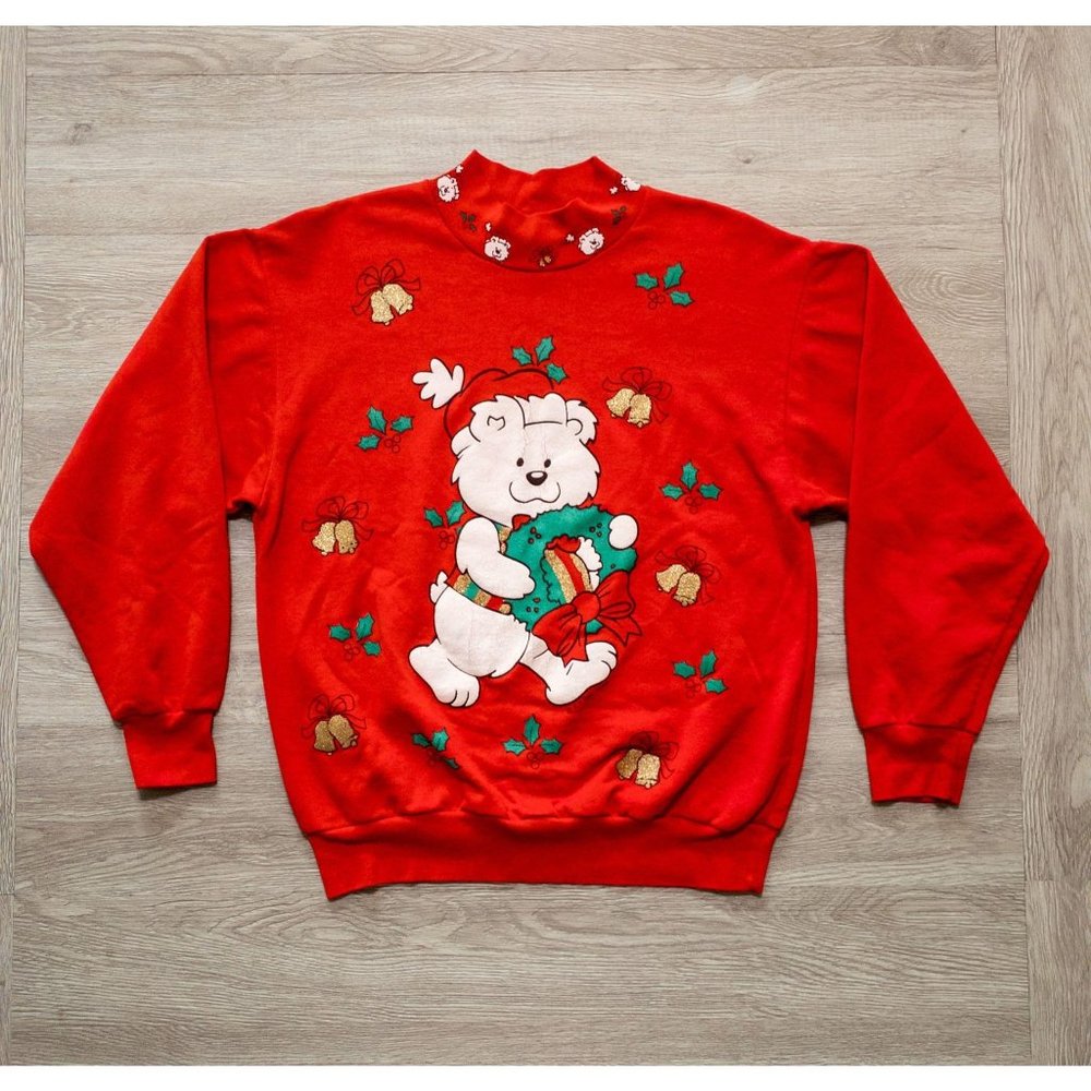 Vintage 1990 Polar Bear Christmas Sweater